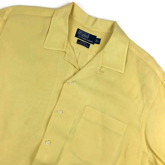 Ralph Lauren CALDWELL Silk Linen Camp Shirt Large - Picture 2 of 8